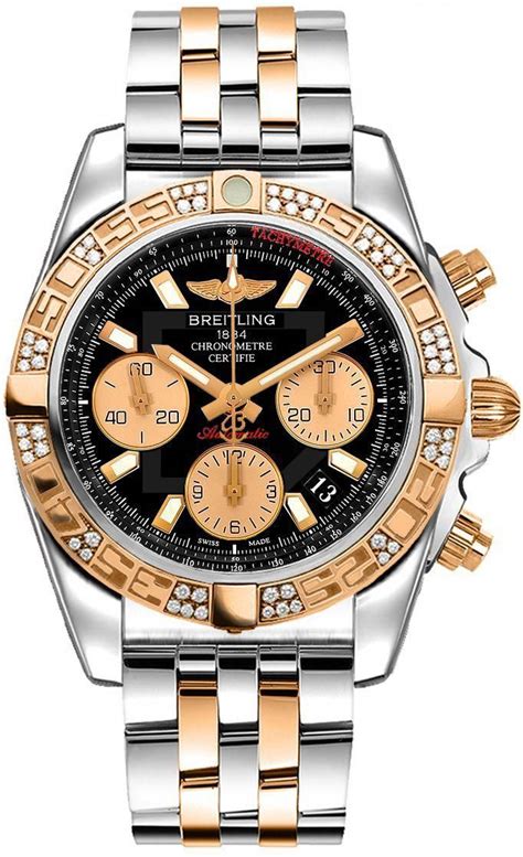 breitling chronomat 41 diamond bezel|Breitling chronometre automatic diamond bezel.